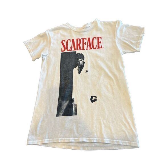 Scarface Movie Tony Montana Vintage Retro 80s White T-Shirt Size S - Picture 1 of 8